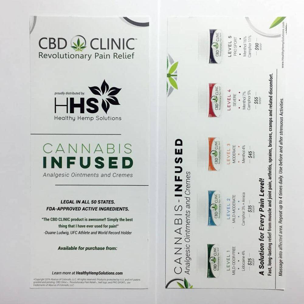 CBD Clinic Proudly Distributed by HHS Card - Wholesale