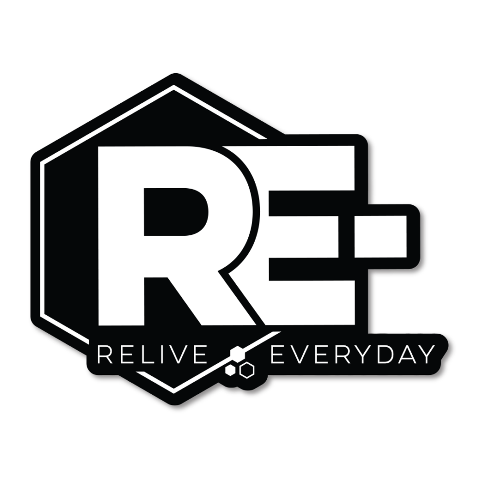 RE Black Logo Sticker
